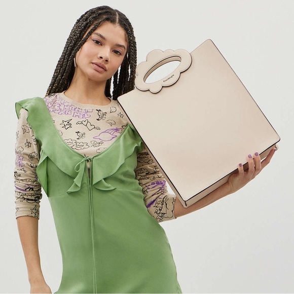 COACH Cloud Handle Tote In Coachtopia Leather CT383 Ivory Crossbody Shoulder Bag - Picture 15 of 16